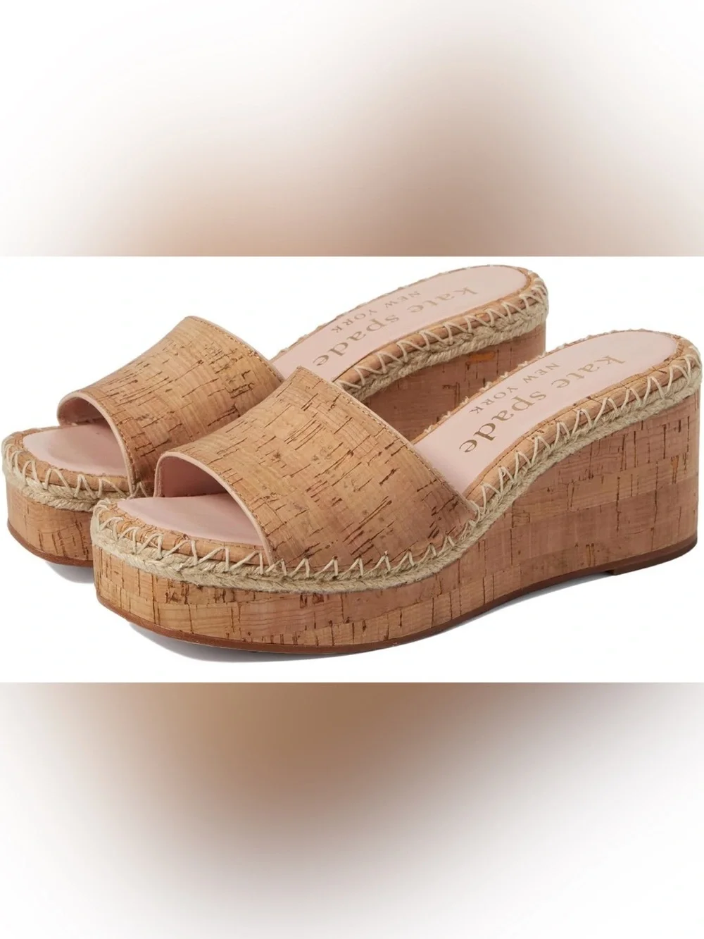 NIB kate spade Colette Cork Espadrille Wedge - 7.5